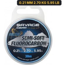 Savage Gear Semi-Soft Fluorocarbon Seabass 30 M Clear