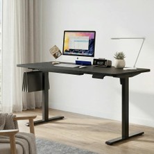 Neva Home Adornist - Yüksekliği Ayarlanabilir Ergonomik Bilgisayar & Çalışma Masası - Tek Motorlu (2 Hafızalı) (Siyah, 120 * 60)