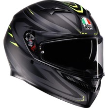 Agv Kask K3 Mplk Syth Matt Black Yellow Fluo - Beden Xs