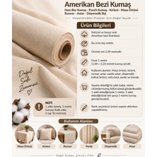 Xamantha Amerikan Bezi Kumaş - Ham Bez Kumaş - Punch Kumaş - Kırlent - Masa Örtüsü - Runner - Astar - Döşemelik Bej