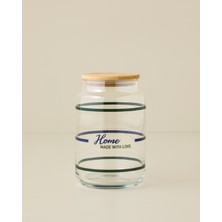English Home With Love Cam Kavanoz 500 ml Mavi-Yeşil