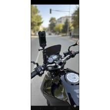 Zoli Aksiyon Kamera Tutucu Motosiklet Gidon Bağlantı Aparatı INSTA360 Uyumlu 360° Ayarlanabilir Gidon Kamera Tutucu