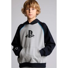 DeFacto PlayStation Oversize Dik Yaka Baskılı Kanguru Cepli Sweatshirt Erkek Çocuk I3674A826WN