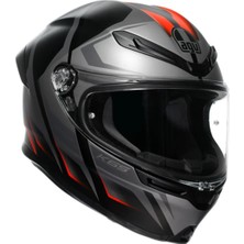 Agv Kask K6 S Mplk Karve Matt Black Grey Red - Beden M