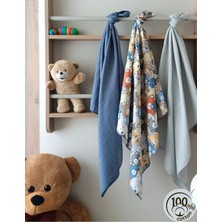 Bebek Müslin Örtü&battaniye 3 Adet %100 Pamuklu Çok Amaçlı Örtü 80X75CM-OEKO Tex Sertifikalı