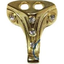 Evimdeyokyok Moda Taşlı Ahşap Sandık Ayağı, Kutu Ayak 1,5 cm - Sarı, 100 Adet