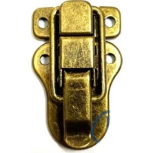 Evimdeyokyok Sandık, Kutu Klipsi, Ön Kilidi - 48X30MM, Antik, 1 Adet