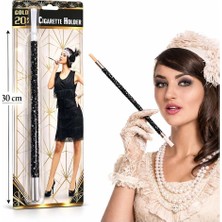 Evimdeyokyok 30 cm Siyah Payetli Tutacağı – 1920’LER Gatsby Parti Aksesuarı