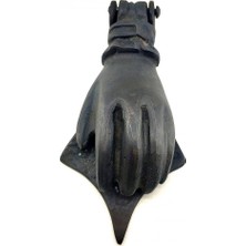 Evimdeyokyok Antika Tarz Dekoratif Pirinç El Kapı Tokmağı, Taktak - 167X75 Mm, Oksit