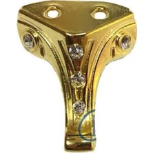 Evimdeyokyok Moda Taşlı Ahşap Sandık Ayağı, Kutu Ayak 3,5 cm - Sarı, 50 Adet