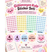 Ceres Studio Gülümseyen Kalp Sticker Seti