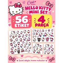 Ceres Studio Mini Sanrio Hello Kitty Sticker Seti 4 Parça 56 Adet Etiket