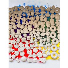 Magnocandles 38 Parça Boyanabilir Figür Seti - Unisex Hobi & Sanat Aktivitesi Erken Gelişim Için