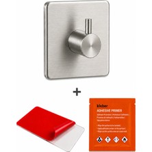 Kare Tekli Modern Banyo Askılık 45 mm | Paslanmaz Çelik | Delmeden Yapışkan Montaj