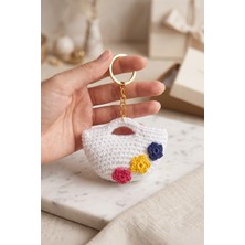 Lorivelle El Yapımı Çiçekli Örgü Mini Çanta Anahtarlık & Çanta Süsü