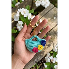 Lorivelle El Yapımı Çiçekli Örgü Mini Çanta Anahtarlık & Çanta Süsü