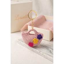 Lorivelle El Yapımı Çiçekli Örgü Mini Çanta Anahtarlık & Çanta Süsü