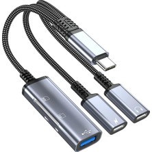 Apera CR64 Type-C 5 In 1 Çok Fonksiyonlu Otg Hub – Type-C Kulaklık Girişi, 60W Pd Hızlı Şarj, Sd & Micro Sd Kart Okuyucu ve USB 2.0 Adaptör