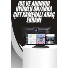 4K 10.2 Inç Çift Kameralı Araç Multimedya Ekranı Carplay Kablosuz Tüm Cihazla - 1421428948-1