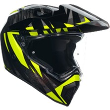 Agv Kask Ax9 Mplk Steppa Carbon Grey Yellow MO124 - Beden L