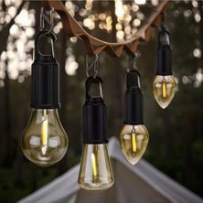 Pileli Store Taşınabilir Şarjlı LED Ampül Outdoor Kamp Bahçe Lambası