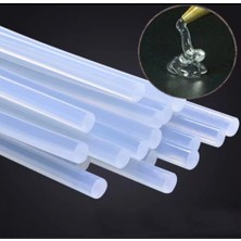 Pileli Store Kalın Silikon Çubuk 10’lu Paket – Şeffaf Yedek Silikon
