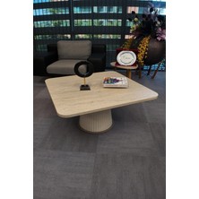 Decoramis Venedik Orta Sehpa Traverten Krem Atlas - 25MM Mdf