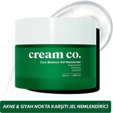 Cream Co. Cica Jel Krem Yağ Dengeleyici Su Bazlı Nemlendirici Yüz Kremi | Akneye Eğilimli Ciltler | 50 ml