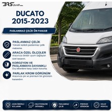 Fiat Ducato Uyumlu 2015-2023 Krom Ön Panjur 8 Parça Paslanmaz Çelik