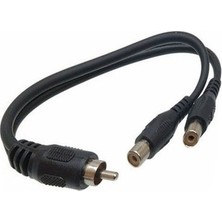 Mykablo RCA 1 Erkek - 2 Dişi Y Kablo - 20 cm