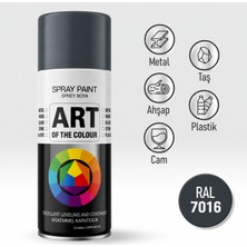 Badem10 Ral 7016 Gringo Antrasit Prof. Sprey Boya Metal Ahşap Taş Plastik ve Cam Yüzeylere Spray Boya 400 ml