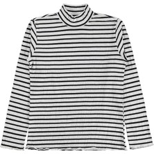 Civil Girls Civil Kız Çocuk Çizgili Boğazlı Sweatshirt | Jakarlı Süprem Uzun Kol | Okul Kreş ve Günlük Kullanım - Ekru