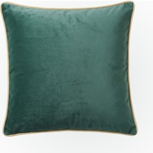 Lidoma Home "green" Kadife Dokulu Düz Kırlent Kılıfı - 45X45