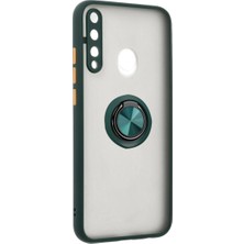 Freedom Storee Huawei P40 Lite E Montreal Yüzüklü Silikon Kapak - Yeşil