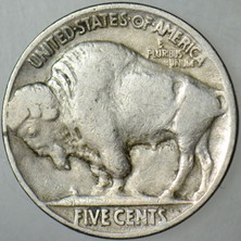 Banknoting Amerika 5 Cent 1930 Buffalo Nıckel.