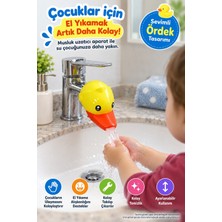 Toyfest Musluk Uzatıcı Çocuk Lavabo Aparatı Ördek Figürlü El Yıkama Başlığı 11x9x7 cm