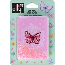 Elly Kelebek Desenli Çanta Tipi Makyaj Aynası ELLYAYNA0008PN