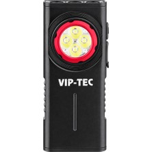 VIP-TEC Şarjlı Alüminyum Gövde Slim Led Lamba - Cep Feneri 1000 Lümen