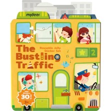 Mideer Yeniden Kullanılabilir Jel Sticker Seti - Hareketli Trafik