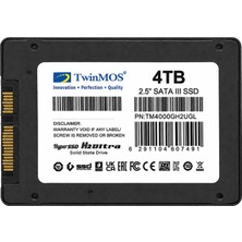 TwinMos 4 Tb Twınmos 2.5 Sata3 580/550 3dnand Grey TM4000GH2UGL