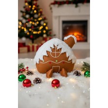 Toha 25 cm Kurabiye Ev Peluş Oyuncak Yılbaşı Dekoratif Yastık– Gingerbread House Noel Süsü🎄