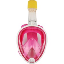 Pileli Store Full Face Şnorkel Dalış Maske Tam Yüz Anti-Sis ve Sızıntı S/m Pembe