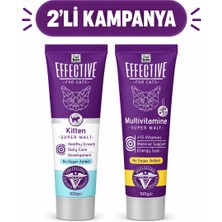 Delibon Effective Kitten ve Multivitamine Kedi Maltı 2’li Set 2 x 100 g