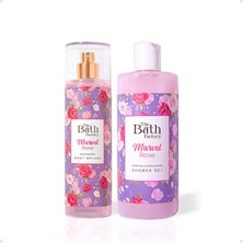 The Bath Factory Marvel Rose Duş Jeli ve Vücut Spreyi Seti 2 Adet Tüm Cilt Tipleri İçin Nemlendirici