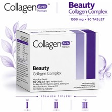 Collagen Forte Platinum Premium 3 Tip Kolajen, Hyalüronik Asit, Çinko, Selenyum & Vitamin C, 90 Tablet