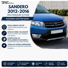 Brsplast Dacia Sandero Uyumlu 2012-2017 Krom Ön Panjur Çıtası Paslanmaz Çelik
