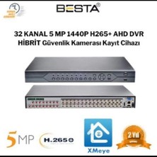 Pileli Store 32 Kanal 5 Mp 1440P H265+ Ahd Dvr Güvenlik Kamerası Kayıt Cihazı