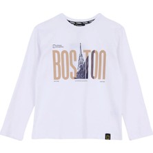 National Geographic Beyaz Erkek Çocuk T-Shirt N6WB-TST4852