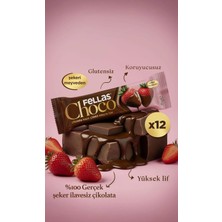 Fellas Choco Çikolata Kaplı Çilekli Meyve Bar 35g x 12 Adet