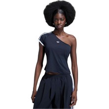 Adidas  Kadın Siyah  T-Shirt Offshoulder Tee KY5180